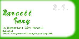 marcell vary business card